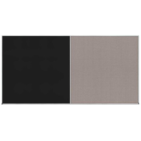 United Visual Products Enclosed Corkboard, 1 Door, 18"x24", 4" Fra UV3414-BLACK-SURF